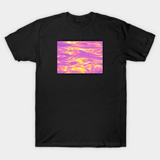 Sapphic Pride Shining Rippling Water Pattern T-Shirt